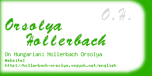 orsolya hollerbach business card